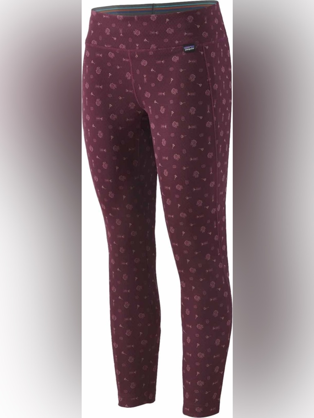 Patagonia Capilene Midweight Base Layer Leggings Women’s XXL Floral Pattern